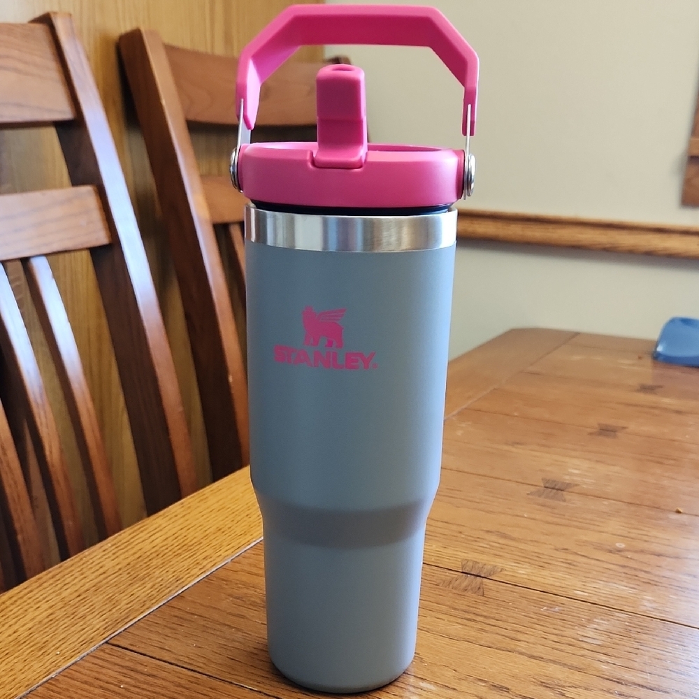 Stanley Pink and Gray Travel Tumbler